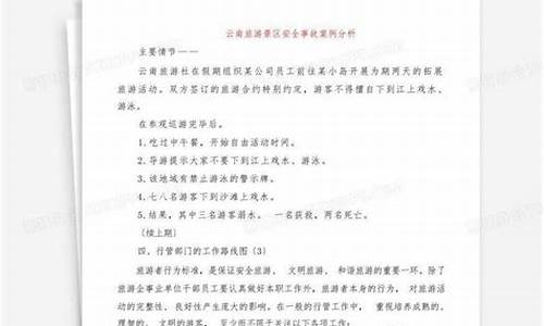 景区事故案例分析_景区事故案例分析100例